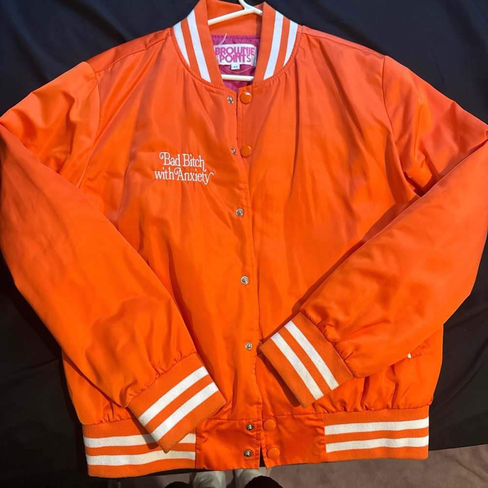 Orange Varsity Jacket